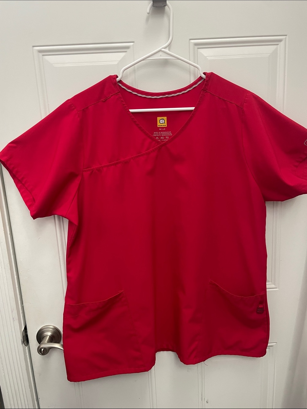 WonderWink Bright Red V-Neck Scrub Top